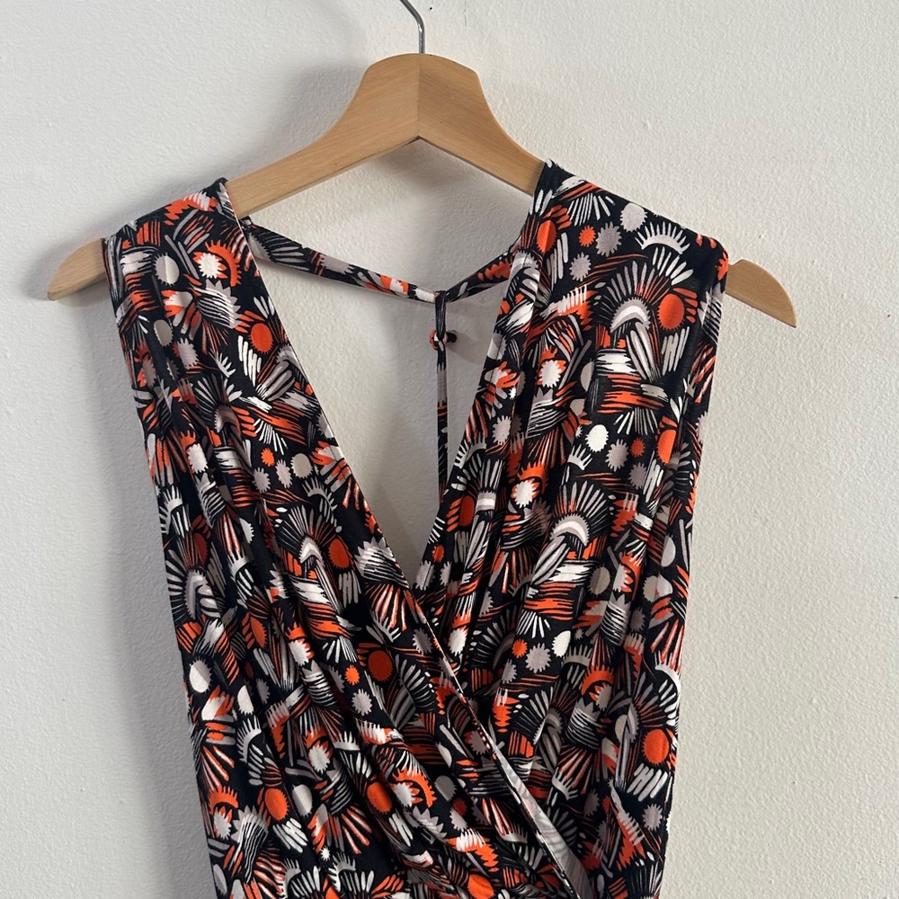 FREE PEOPLE Floral Backless Dress $68 SIZE EXTRA SMALL Ankle Length Brown Orange - Picture 6 of 12